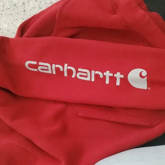 Carhartt Men's Red Hoodie - Picture 4 of 5